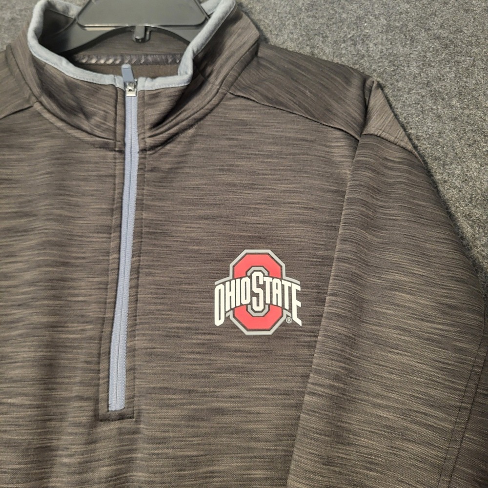 Ohio State Buckeyes Varsity Pullover Mens XXL 1/4 Zip Gray Heather Performance